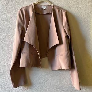 Tan silky swing blazer